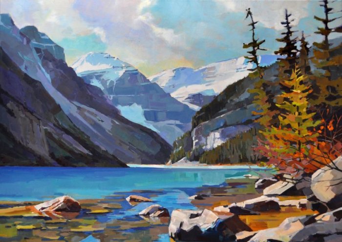 Watercolour Landscape Framed Print Watercolour Landscape Framed Print